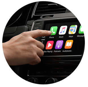 Apple Car Play Screen View Round