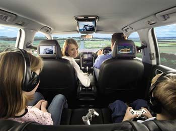 Rear Seat Entertainment Headrest DVD & Overhead Flip-down Monitors